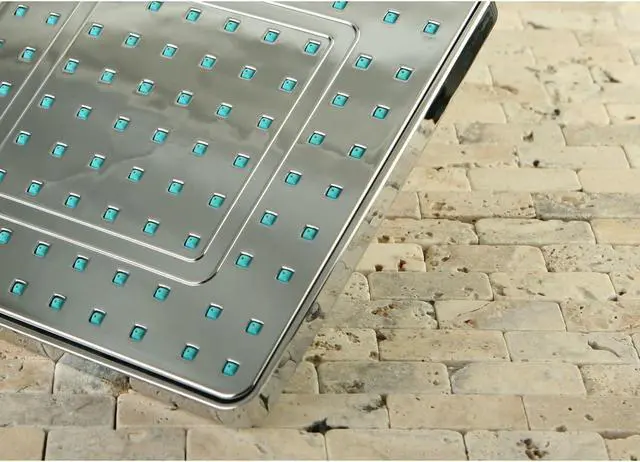 Alt view image 4 of 16 - Kingston Brass KX4641CK 8 in. Rainfall Square Showerhead with Shower Arm, 16 in. - Chrome