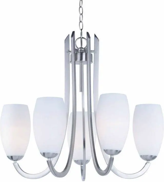 Alt view image 2 of 11 - Maxim 21655SWSN Taylor 5-Light Chandelier, Satin Nickel