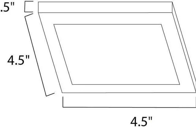 Alt view image 3 of 6 - Maxim 57720WTSN 4.5 in. Wafer LED Square Wall Flush Mount, Satin Nickel