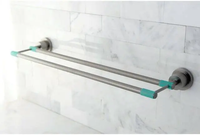 Alt view image 6 of 12 - Kingston Brass BA8213C Concord 24 Inch Dual Towel Bar - Polished Chrome