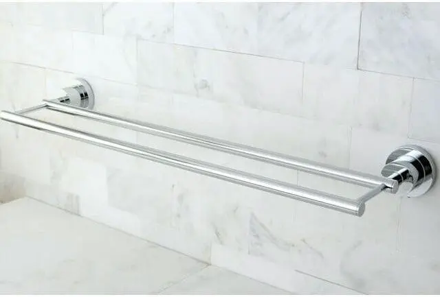 Alt view image 5 of 12 - Kingston Brass BA8213C Concord 24 Inch Dual Towel Bar - Polished Chrome