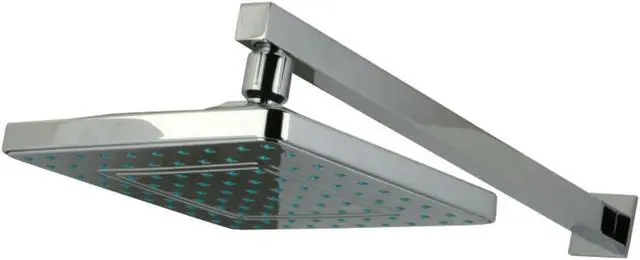 Alt view image 3 of 16 - Kingston Brass KX4641CK 8 in. Rainfall Square Showerhead with Shower Arm, 16 in. - Chrome
