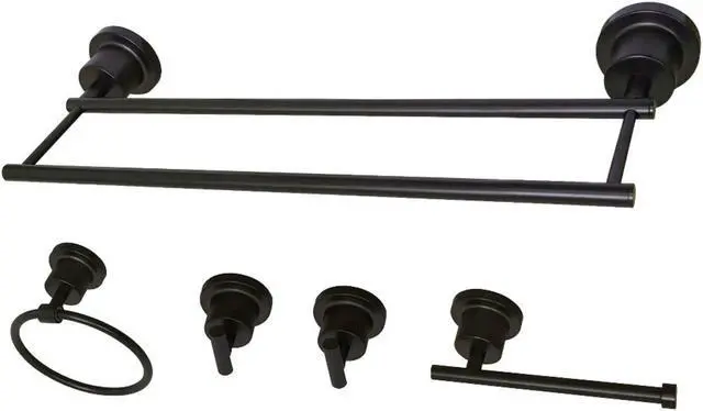 Alt view image 3 of 5 - Kingston Brass BAH821318478ORB Concord 5 Piece Bathroom Accessory Set - Oil Rubbed Bronze