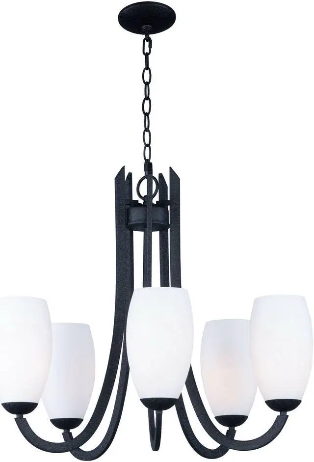 Alt view image 7 of 11 - Maxim 21655SWSN Taylor 5-Light Chandelier, Satin Nickel
