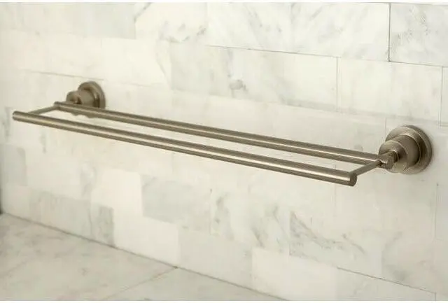 Alt view image 4 of 12 - Kingston Brass BA8213C Concord 24 Inch Dual Towel Bar - Polished Chrome