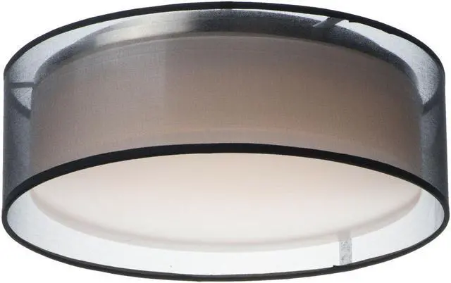 Alt view image 2 of 2 - Maxim 10230BO 16 in. Prime LED Flush Mount Ceiling Light, Black Organza