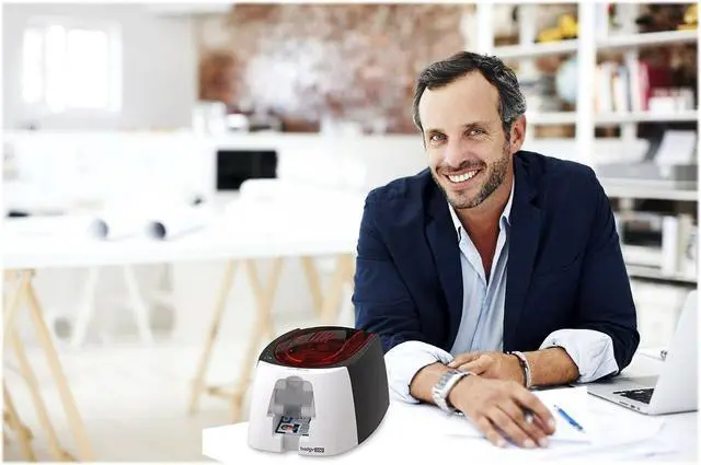 Alt view image 6 of 6 - Evolis Badgy200 ID Printer (B22U0000RS)