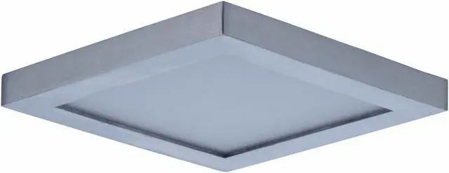 Alt view image 2 of 6 - Maxim 57720WTSN 4.5 in. Wafer LED Square Wall Flush Mount, Satin Nickel