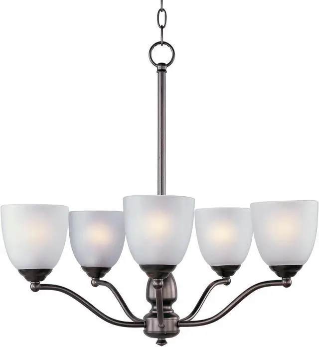 Alt view image 2 of 5 - Maxim 10065FTOI 23.5 x 25 in. Stefan 5-Light Chandelier, Oil Rubbed Bronze