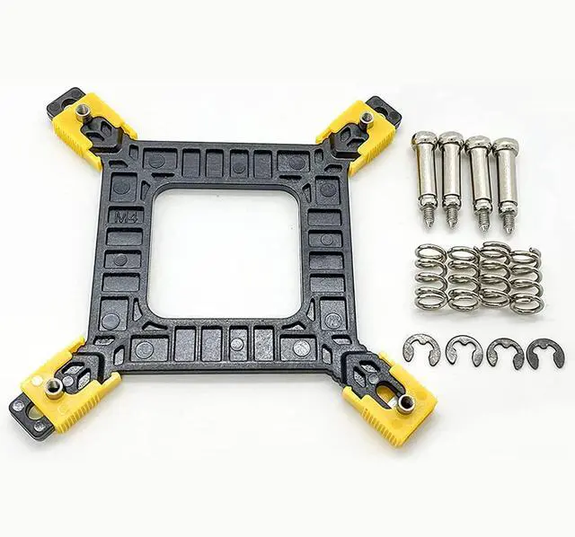 Alt view image 2 of 7 - Adjustable Backplate Mounting Bracket Holder Kit Compatible With Intel 775 1155 1156 1366 Motherboard Cpu Pc Cooling Heatsink Fan Bracket Snap Fix Screw Bolts