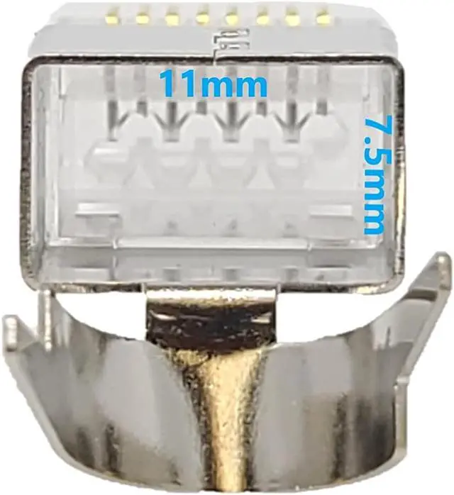 Alt view image 6 of 6 - Micro Connectors 500 Feet Cat7 Bulk Ethernet 23AWG Cable Solid & Shielded (S/FTP) CMR Riser (Blue) with 20 pcs of Shielded Modular Connectors (TR4-580SRBL-KIT)