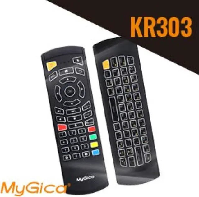 Alt view image 7 of 9 - MyGica KR-303 Gyroscope Air Mouse Control with Full QWERTY Backlit Keyboard | Built In Microphone for Voice control & Rechargeable Battery