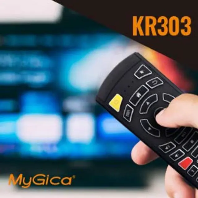Alt view image 6 of 9 - MyGica KR-303 Gyroscope Air Mouse Control with Full QWERTY Backlit Keyboard | Built In Microphone for Voice control & Rechargeable Battery