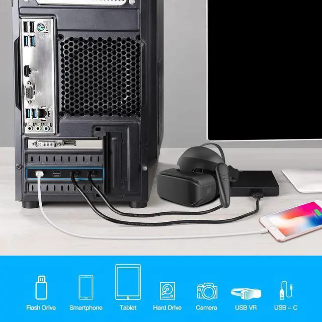 Alt view image 5 of 7 - Zell Pcie Gen3 X2 Usb 3.2 / 3.1 Card Asm3142- Pci Express To 4-Port Type C Hub Internal Expansion Card Controller Adapter Pci Express Card Desktop Pc Support Multiple Ins