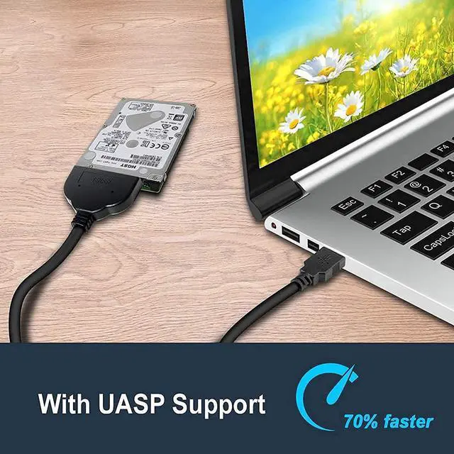 Alt view image 3 of 14 - Benfei Sata To Usb Cable, Benfei Usb 3.0 To Sata Iii Hard Driver Adapter Compatible For 2.5 Inch Hdd And Ssd
