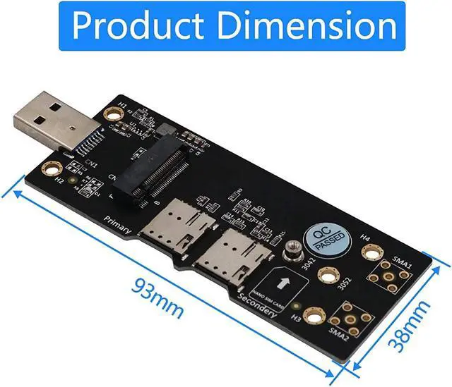 Alt view image 5 of 7 - Ngff(M.2) To Usb 3.0 Adapter With Dual Nano Sim Card Slot For 3G/4G/5G Module