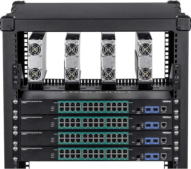 Alt view image 14 of 14 - TRENDnet TI-R4U, 19" Rackmount Industrial Power Supply Vertical Chassis for TI-RSP100048