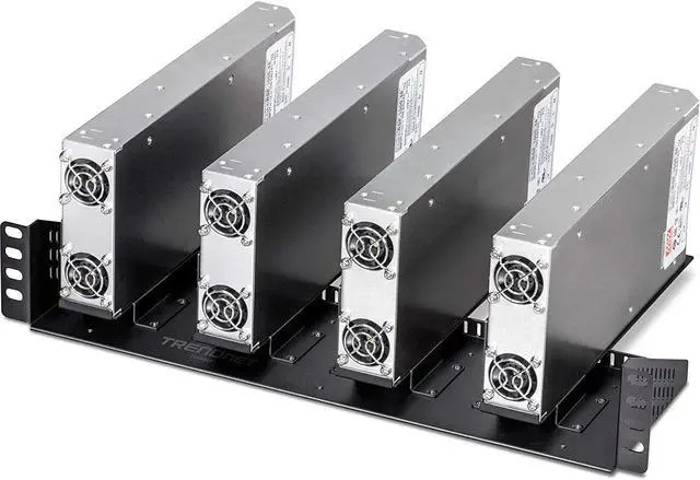 Alt view image 11 of 14 - TRENDnet TI-R4U, 19" Rackmount Industrial Power Supply Vertical Chassis for TI-RSP100048