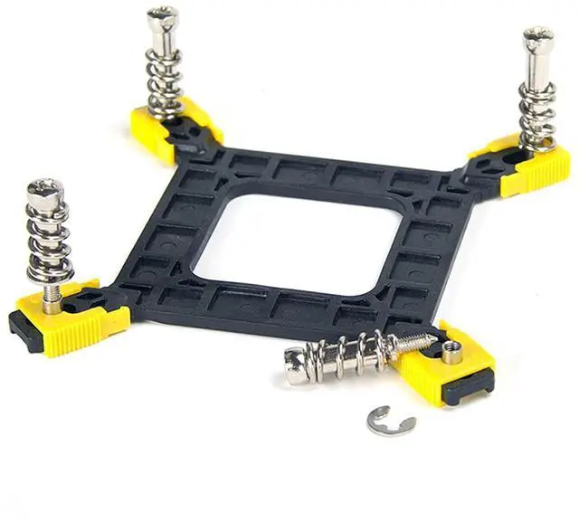 Main image of Adjustable Backplate Mounting Bracket Holder Kit Compatible With Intel 775 1155 1156 1366 Motherboard Cpu Pc Cooling Heatsink Fan Bracket Snap Fix Screw Bolts