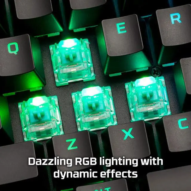 Alt view image 3 of 14 - HyperX Alloy Origins - Mechanical Gaming Keyboard, Software-Controlled Light & Macro Customization, Compact Form Factor, RGB LED Backlit - Clicky HyperX Blue Switch, Full Size