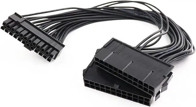 Main image of Dual Psu Power Supply 24 Pin Extension Cable For Atx Motherboard,24 Pin 20 + 4 Dual Multiple Psu Power Supply Cable Sp Adapter Extension Kit