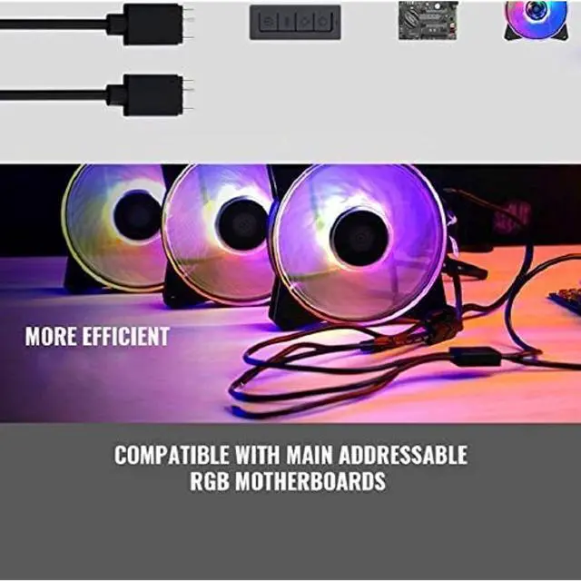 Alt view image 6 of 7 - Addressable Rgb 1-To-3 Sp Cable 1-To-3 3Pin 5V Rgb Fan Adapter Cable Compatible Argb Extension Suitable For Asus Msi Gigabyte Asrock Motherboards