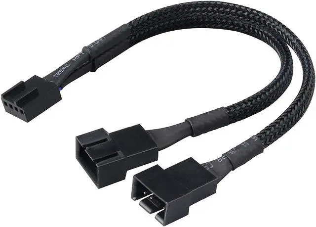 Alt view image 4 of 10 - Akasa AK-CBFA04-15 PWM fan splitter supports 2 PWM fans from a single motherboard PWM header