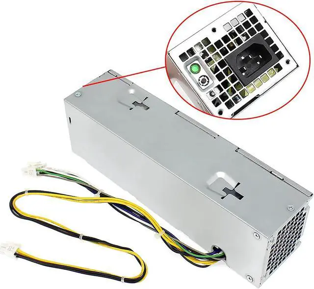Alt view image 2 of 6 - 255W L255As-00 Ps-3261-2Df Replacement Power Supply Compatible With For Dell Optiplex 3020 7020 9020 Precision T1700 Small Form Factor (Sff) Systems Part Number: Yh9D7 R7Ppw Nt1Xp 3Xrj0 (White)