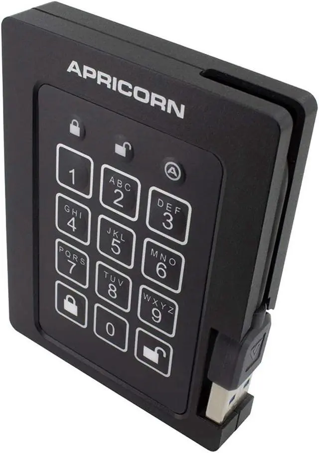 Alt view image 7 of 11 - Apricorn Aegis Padlock 2 TB SSD 256-Bit, FIPS 140-2 Level 2 Validated Ruggedized USB 3.0 Encrypted External Portable Drive (ASSD-3PL256-2TBF)