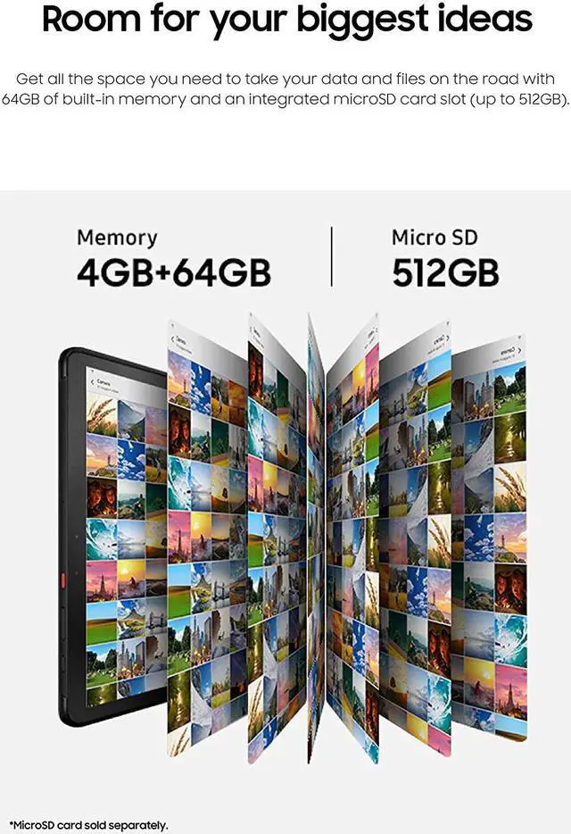 Alt view image 13 of 18 - Samsung Galaxy Tab Active Pro 10.1" black Android 64 GB 4G SM-T547UZKAXAA