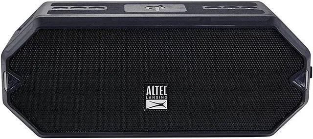 Alt view image 2 of 7 - Altec Lansing Hydrablast Wireless Portable Bluetooth Speaker, Ip67 Waterproof For Parties, Usb C Rechargeable Outdoor Speakers With Built In Phone Charger And Led Lights, 20 Hour Playtime (Black)