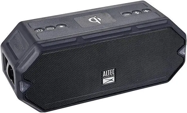 Alt view image 5 of 7 - Altec Lansing Hydrablast Wireless Portable Bluetooth Speaker, Ip67 Waterproof For Parties, Usb C Rechargeable Outdoor Speakers With Built In Phone Charger And Led Lights, 20 Hour Playtime (Black)