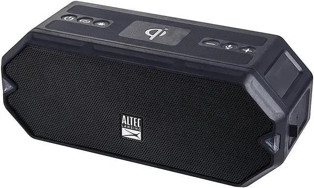 Alt view image 6 of 7 - Altec Lansing Hydrablast Wireless Portable Bluetooth Speaker, Ip67 Waterproof For Parties, Usb C Rechargeable Outdoor Speakers With Built In Phone Charger And Led Lights, 20 Hour Playtime (Black)