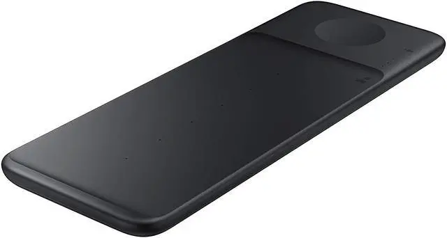 Alt view image 2 of 7 - Samsung Electronics Wireless Charger Trio, Qi Compatible - Charge Up To 3 Devices At Once - For Galaxy Phones, Buds, Watches, And Apple Iphone Devices, Black (Us Version)