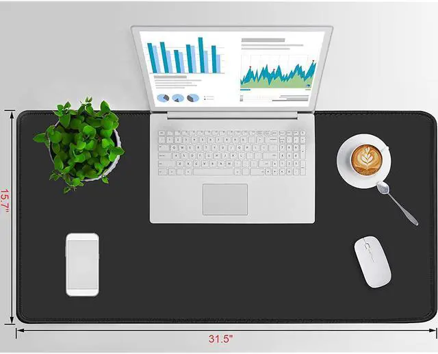 Alt view image 5 of 7 - Large Gaming Mouse Pad,Upgrade Ble 31.5"X15.7"X0.12" Large Extended Gaming Mouse Pad With Stitched Edges,Waterproof Non-Slip Base Long Xxl Desk Mat For Office Gaming, Black