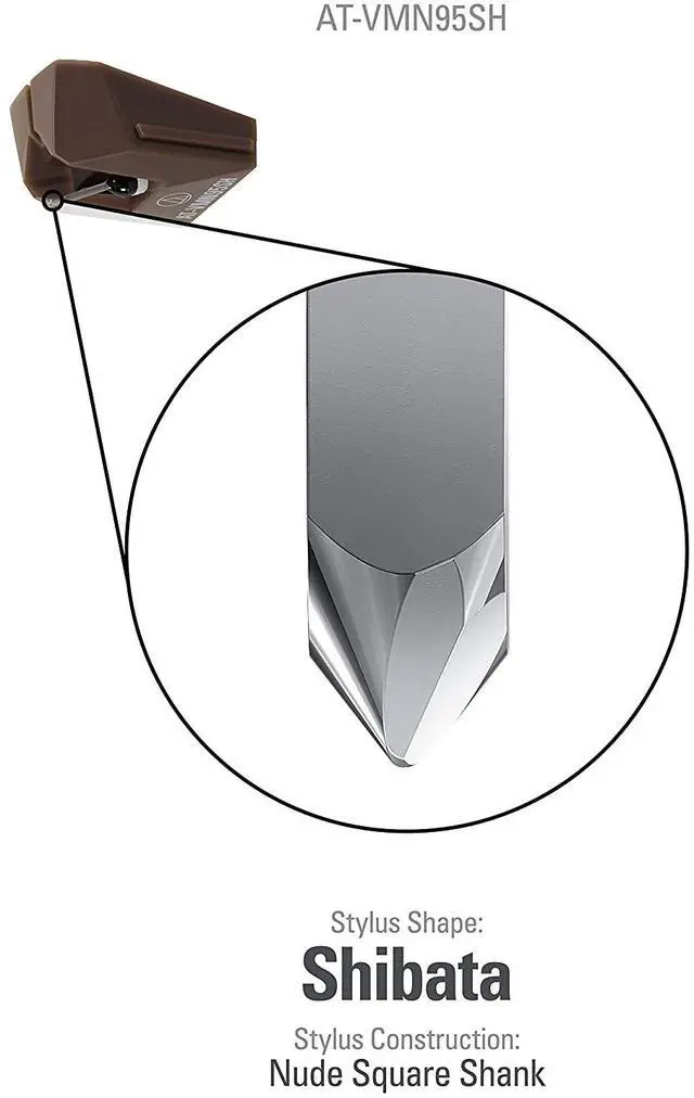 Alt view image 2 of 2 - Audio-Technica At-Vmn95Sh Shibata Replacement Turntable Stylus Brown