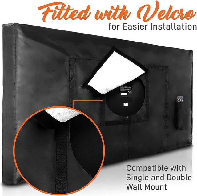 Alt view image 3 of 7 - Waterproof Outdoor Tv Cover 42" - Full Flat Screen Tv Protective Cover Indoor/Outdoor Television Cover - Weatherproof, Dust-Proof Tv Screen Protector W/ 360° Coverage - Serenelife Sltvc42