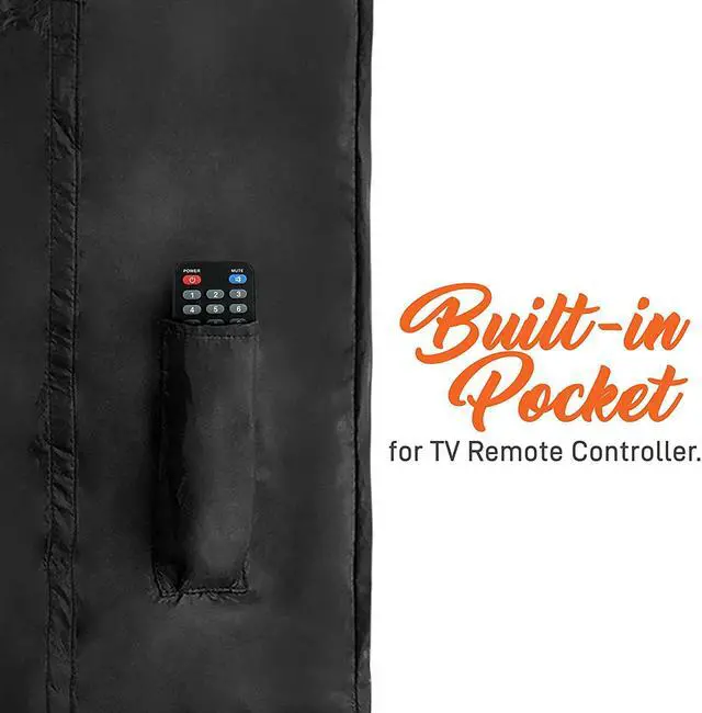 Alt view image 4 of 7 - Waterproof Outdoor Tv Cover 42" - Full Flat Screen Tv Protective Cover Indoor/Outdoor Television Cover - Weatherproof, Dust-Proof Tv Screen Protector W/ 360° Coverage - Serenelife Sltvc42