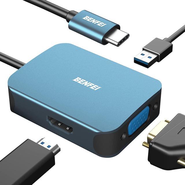 Benfei Hub USB C vers HDMI, 2 Ports USB-C vers USB, USB C vers
