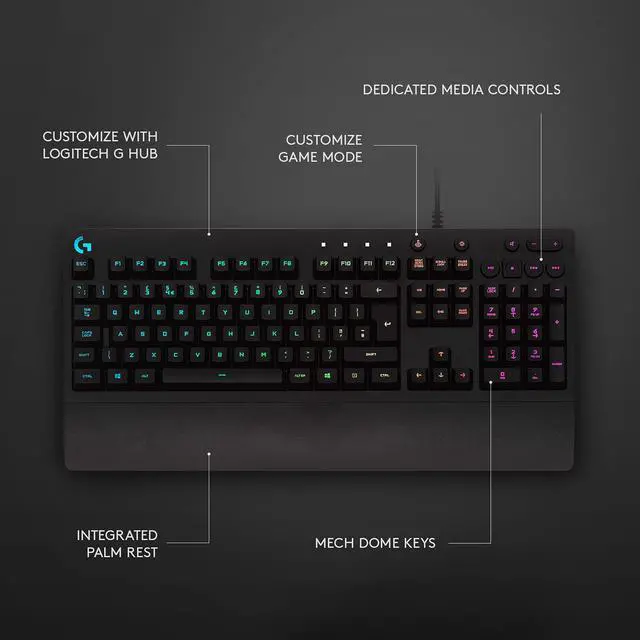 Alt view image 8 of 15 - Logitech G213 Prodigy Gaming Keyboard