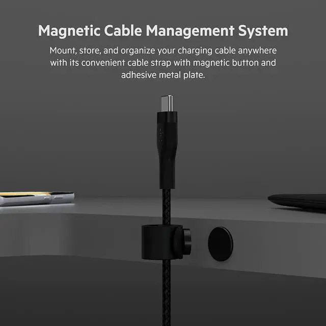 Alt view image 3 of 5 - Belkin BoostCharge Pro Flex Braided USB Type C to C Cable (3M/10FT), USB-IF Certified Power Delivery PD Fast Charging Cable for MacBook Pro, iPad Pro, Galaxy S21, Ultra, Plus and More - Black