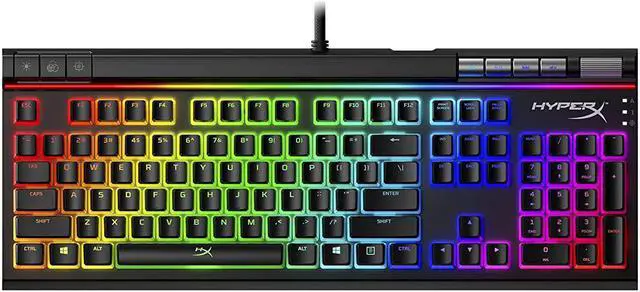 Alt view image 15 of 20 - HyperX Alloy Elite 2 Mechanical Gaming Keyboard, Software-Controlled Light & Macro Customization, ABS Pudding Keycaps, Media Controls, RGB LED Backlit - Linear Switch, HyperX Red