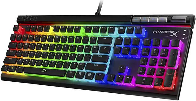 Alt view image 17 of 20 - HyperX Alloy Elite 2 Mechanical Gaming Keyboard, Software-Controlled Light & Macro Customization, ABS Pudding Keycaps, Media Controls, RGB LED Backlit - Linear Switch, HyperX Red