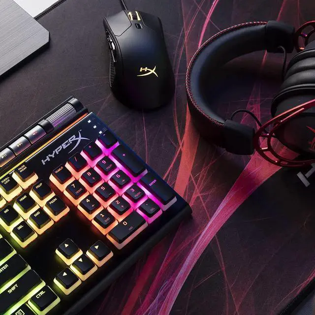 Alt view image 19 of 20 - HyperX Alloy Elite 2 Mechanical Gaming Keyboard, Software-Controlled Light & Macro Customization, ABS Pudding Keycaps, Media Controls, RGB LED Backlit - Linear Switch, HyperX Red