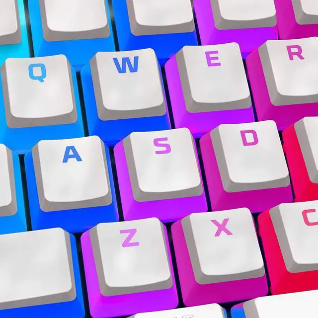 Alt view image 11 of 14 - HyperX Pudding Keycaps - Double Shot PBT Keycap Set with Translucent Layer, for Mechanical Keyboards, Full 104 Key Set, OEM Profile, English (US) Layout – White