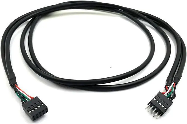 Main image of Usb Header Extension Cable, Usb Motherboard Cable, Usb Header 10 Pin Male To Female Header Extender Extension Dupont Jumper Wires Cable 1M 3.3Ft