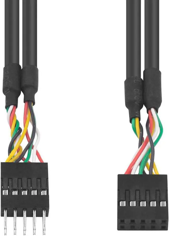 Alt view image 3 of 7 - Usb Header Extension Cable, Usb Motherboard Cable, Usb Header 10 Pin Male To Female Header Extender Extension Dupont Jumper Wires Cable 1M 3.3Ft