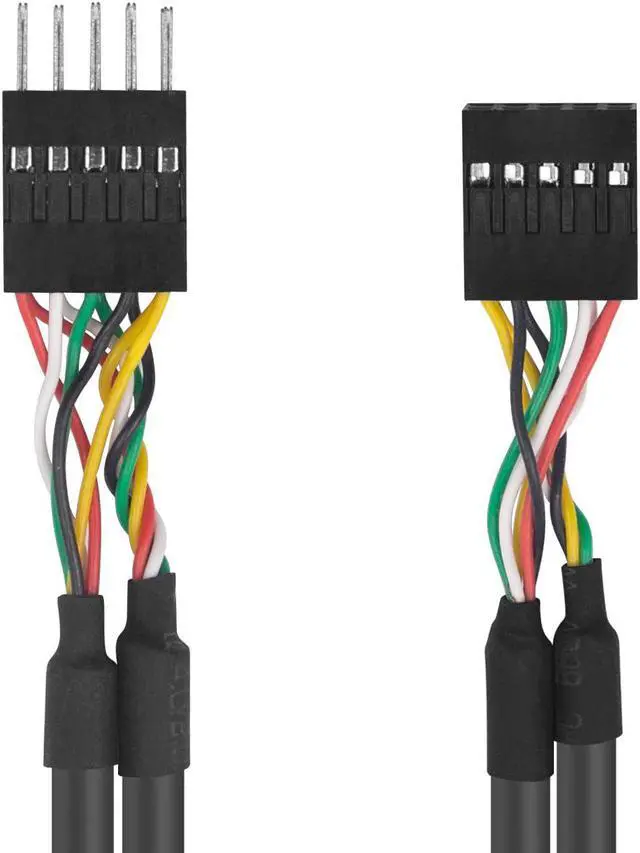 Alt view image 4 of 7 - Usb Header Extension Cable, Usb Motherboard Cable, Usb Header 10 Pin Male To Female Header Extender Extension Dupont Jumper Wires Cable 1M 3.3Ft