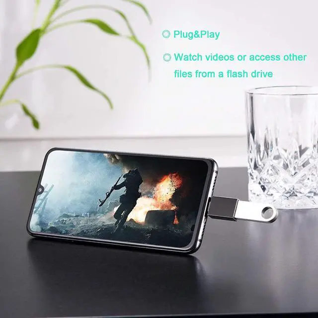 Alt view image 2 of 7 - Usb 3.1 Female To Usb-C Male Adapter 2 Pack, Usb Type-C To Usb 3.1 Female Adapter, Compatible With Macbook Pro, Ipad Air 1010, Ipad Pro, Surface Pro, Xps And More Black