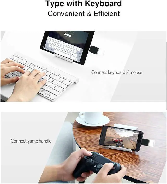 Alt view image 3 of 7 - Usb 3.1 Female To Usb-C Male Adapter 2 Pack, Usb Type-C To Usb 3.1 Female Adapter, Compatible With Macbook Pro, Ipad Air 1010, Ipad Pro, Surface Pro, Xps And More Black